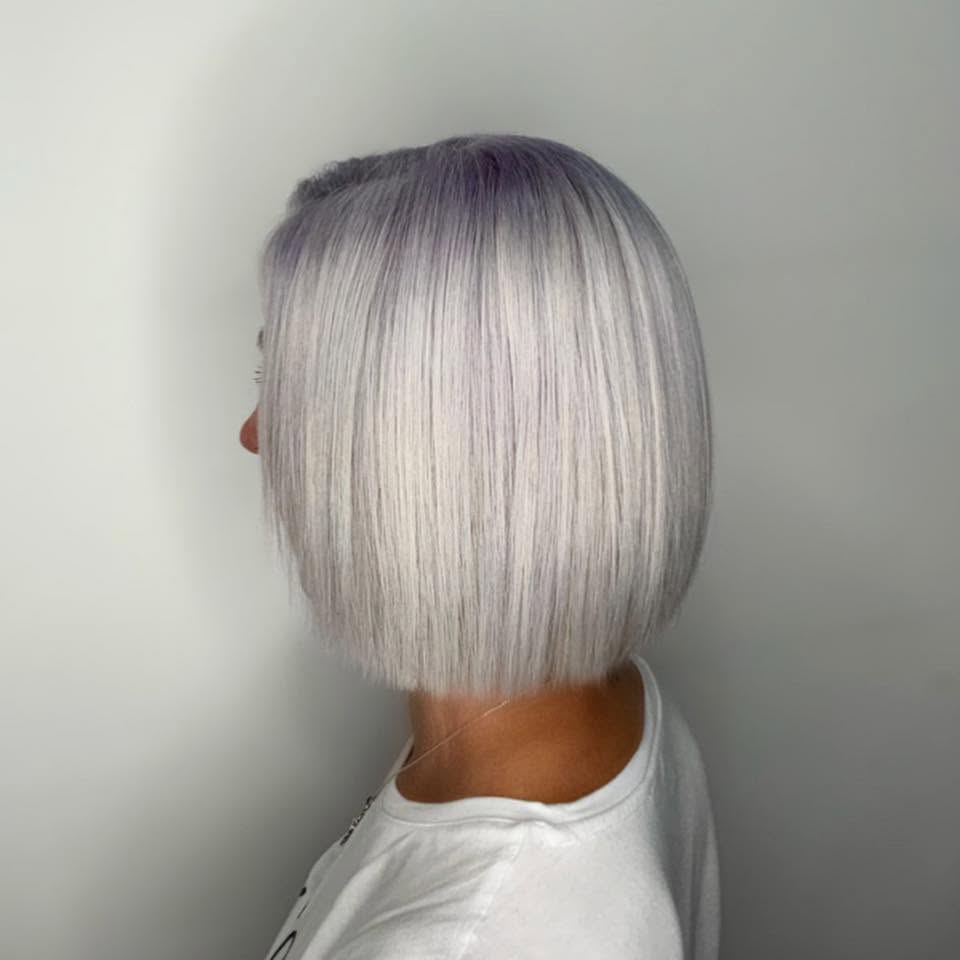Precision silver-lilac bob from the Carole Graf Hair archive